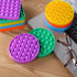 5 Pack Pop Sensory Fidgets, Round Push Bubble and Silicone Pressure Relieving Toys