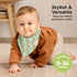 8-Pack 100% 0-36 (Countryside) KeaBabies Organic Baby Bandana Bibs for Boys, Girls - Super Absorbent Triangle Baby Bibs