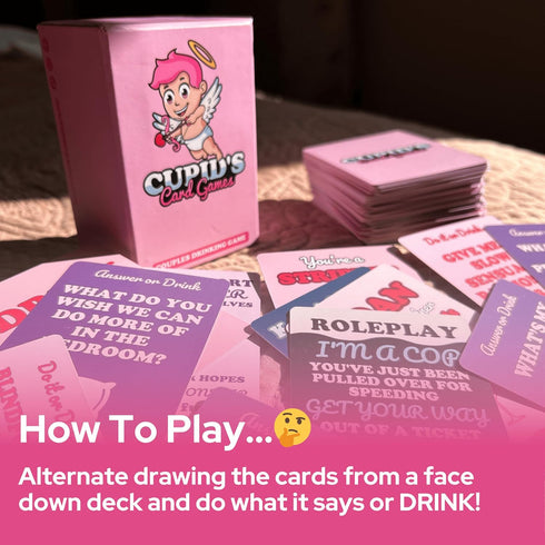 Cupid's Card Games - Couples Drinking Game for Adult Only Date Nights - Bedroom Game for Couples for Boyfriend