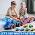 10 1 3-5 4-8, 9 3 4 5 6 7 8 in Dinosaur Truck Toys for Kids Toddlers Boys Dino Carrier Truck with Foldable Track