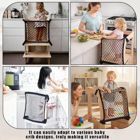hinbkenla Toddler Tower Safety Net Toddler Safety Net for Enhanced Safety and Convenience,Double-Layer Design