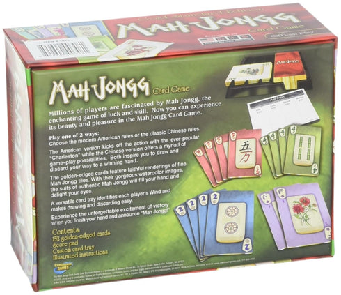 Continuum Games Mah Jongg Card Game Gold Standard Edition for Family Fun - American & Chinese Rules Great Gift for Teens & Adults Portable & Easy to Learn with Stunning Artwork Not Just Tiles