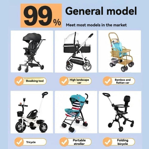 cajuca Creative Universal Stroller Umbrella with Parasol - Sun Protection for Baby, Pet Carrier, Avoid Sun or Rain