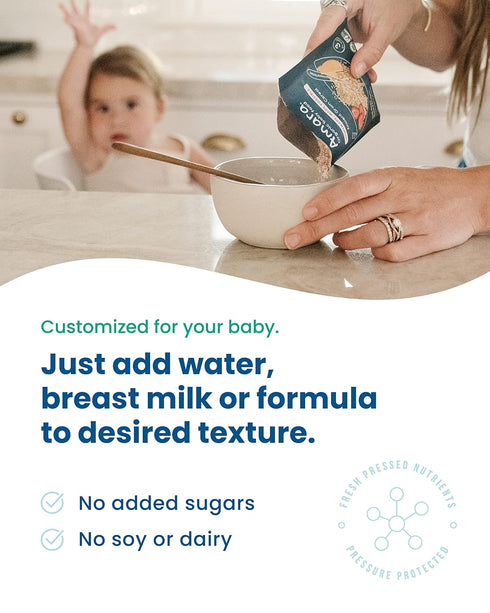 2 10 Amara Organic Baby Food | Oats and Berries | Baby Cereal to Mix With Breastmilk, Water, or Baby Formula | Baby