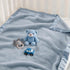 2 Inch 30''x40''Blue Pro Goleem Fleece Baby Blanket with Satin Trim Soft Anti-Static Plush Blanket for Boys and Girls