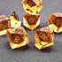 Bescon Crystal Clear (Unpainted) Sharp Edge DND Dice Set of 7, Amber Color for Role Playing Games