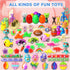 ZEAYOU 200 Pcs Prefilled Easter Eggs with Toys Inside,Easter Basket Stuffers,Surprise Easter Egg Fillers,Easter Toys