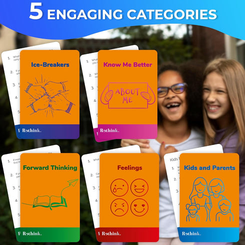 500 QUOKKA Conversation Cards Game - Kids Edition | Questions | Original Version | Share Thoughts - Fun Talking Board