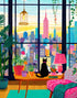 Puzzle for Adults 1000 Pieces, Cat in New York, Colorful Challenging Jigsaw