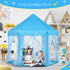 Monobeach Princess Tent for Girls - Large Playhouse Kids Castle Play Tent with Star Lights, Indoor Outdoor Games (Blue)