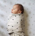 Set 3 Pack 0-3 Ely's & Co. Adjustable Swaddle Blanket Infant Baby Wrap Grey and Black Months