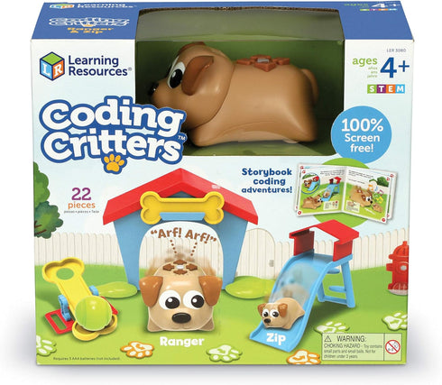 Zip,22 Set, 4+, Learning Resources Coding Critters Ranger & Piece Ages Screen-Free Early Coding Toy for Kids