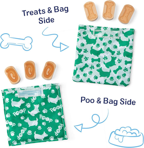 Set 3+ Melissa & Doug Feed, Walk & Poo Pup Wooden Preschool Pull Toy Play Ages - FSC Certified