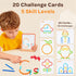Set 120PCS Montessori Smart Sticks and Rings with Challenge Cards, Creative STEM Kit with Wooden Pattern Blocks