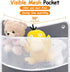 Soft Corner Shelf Toy Storage Organizer, Wall Mount Child-Friendly Organizer for Kids Bedroom with 5 Large Mesh Pockets