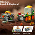 3-5, 2 6 3 4 5+ JOVA Vroomix Dinosaur Toys for Kids Dinosaur Carrier Truck with Pcs Cars and Pcs Figures for Toddlers