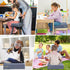 Toddler Booster Seat for Kitchen Chair Dining Table, Washable Thick Strong Support Portable Booster Chair for Toddlers