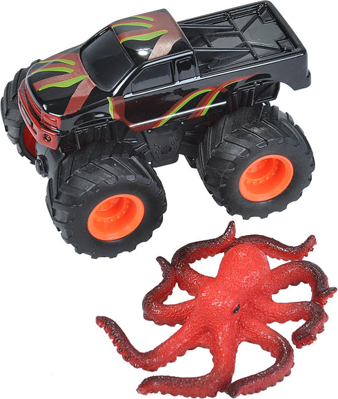 Wild Republic Octopus & Truck Adventure Playset, Gifts for Kids, Imaginative Play Toy, Aquatic, 2Piece Set