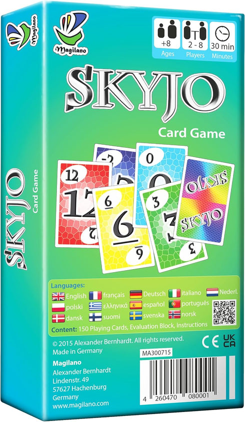 magilano Skyjo Card Game - Fun for All Ages in Colorful Design