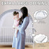 Self-Locked,1200 Holes/Inch 55" 27" 51" Lazyzzzz Crib Tent, Pop Up Mosquito Crib Net with Double Zipper Mesh to Keep