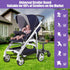 Buggy Board Universal Stroller Board with Detachable Seat, 2in1 Sit and Stand Attachment for Toddler, Holds 55lbs