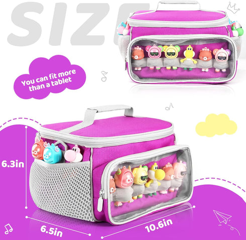 Portable Carrying Case for Toniebox - Storage Musical Toy Carrying Bag for Toniebox Accessories (Purple)