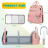 Shengmeister Backpack, Backpack Diaper Bag, Baby Essentials, Multi-functional Large-capacity Diaper Bag Best Gift