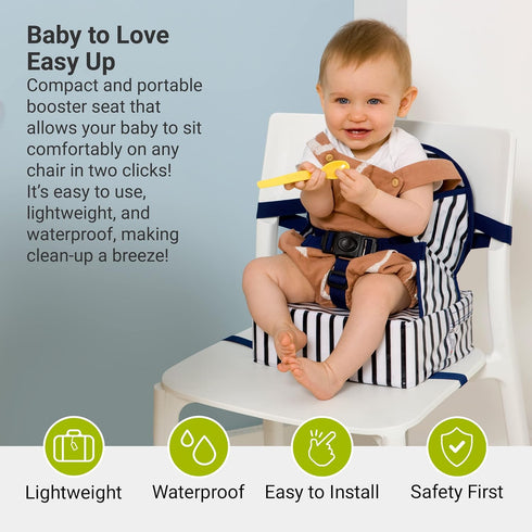by BabyToLove BabyToLove Easy Up Baby Booster Seat | Lightweight On The Go and Easy to Carry | Foldable Toddler Booster