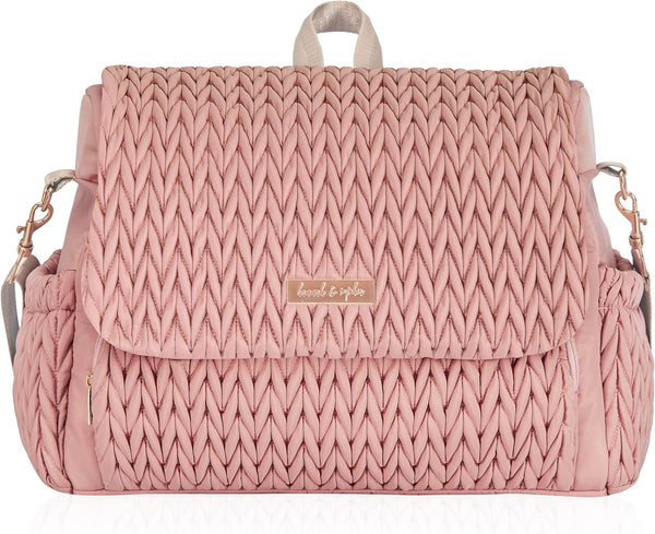 Hannah & Sophia Belle Convertible Baby Diaper Backpack & Bag in Pink