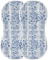 WELLDAY Set 1, 22 11 Inch Muslin Baby Burp Cloths of Soft Absorbent Blue Toile Watercolor Cotton Burping Cloth, Milk