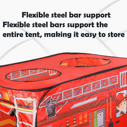3+ Pop Up Tent Kids: Fire Truck Tent, Pop - Up Playhouse Toy Suitable, Playhouse Toy Play Tents for Kids Aged Years Old
