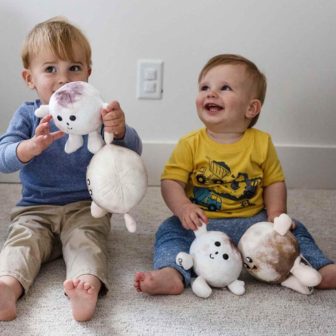 7.5", 8.5" 0+ Celestial Buddies Pluto & Charon Buddy | Soft Stuffed Plush Embroidered Features Fun Planet Facts Tag