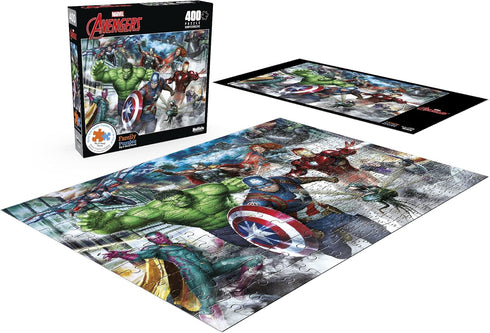 Buffalo Games - Marvel - 400 Piece Jigsaw Puzzle for Families - Avengers, Assemble! - Perfect for Game Nights