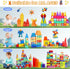 130PCS Set 2 3 4 5 6 7 8+ Paaxido Magnetic Tiles - Magnetic Blocks for Kids, Magnet Tiles Building Blocks with Cars