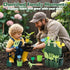 Set, Summer JOI MEW Kids Gardening Tools Garden Toys w/Wooden Handle Alloy Rake,Fork,Trowel, Watering Can,Gloves,Tote