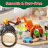 Set Set 2-4, Playset 3 4 5 6 Lehoo Castle Wooden Train - Dinosaur Train for Toddlers Wooden Train Track Railway Toys