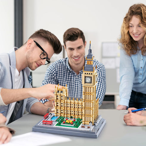 New Architecture Big Ben Building Set, 6473pcs+ Micro Mini Blocks, Enjoyable Detailed Model for Ages 14+