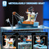 Set 830PCS Set Fish Tank Building Blocks - Ocean Treasure Hunt Building with Adventure Boat, Shark, Jellyfish & Coral