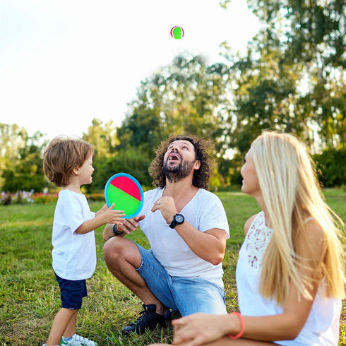Toss and Catch Ball Set, Kids Outdoor Beach Toys for Classic Games, Yard Games for Ages 3-10
