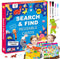 Preschool Learning Activities - Search and Find Books for Kids 3-6, Reusable Game with 16 Themes for Educational Fun