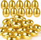 TURNMEON 24 Pack Golden Easter Eggs Empty, 2.36" Shiny Metallic Plastic Easter