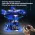 AMENON Remote Control Transform Car Robot Toy for Boys Kids Teens Toys with Lights RC Car 2.4Ghz 1:18 Rechargeable 360°Rotating Race Car Toys Hoilday Birthday Gifts for Boys Girls Party Favors (Blue)