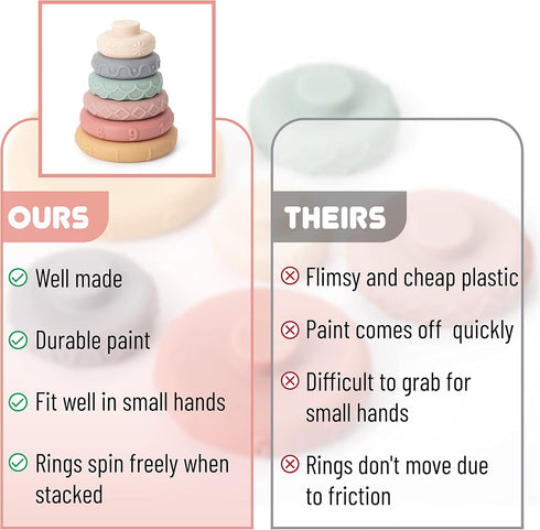 Mr. Pen Stacking Rings Toy, 6 pcs Baby Stacking Toys for Infants, Stacking Rings Baby Toy