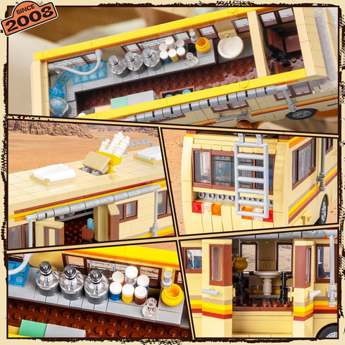 Camper for Break Bad RV Building Set, Creative Camper Van Building Blocks, DIY Technic Toy for Ages 8-14 (986 Pieces)