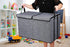 26.8"x13.8"x16"(Grey) YOLOXO Large Kids Toy Box Chest Storage organizer with Double Flip-Top Lid - Collapsible Sturdy