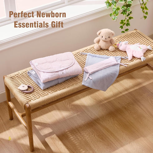 UTEX Baby Portable Changing Pad, Waterproof & Wipeable Diaper Changing Mat with Carrying Bag, Foldable Changing Mat