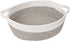 Goodpick Small Woven Storage Basket with Handles, Organizing Dog Basket, 12"X 8" X 5" Mixed Brown
