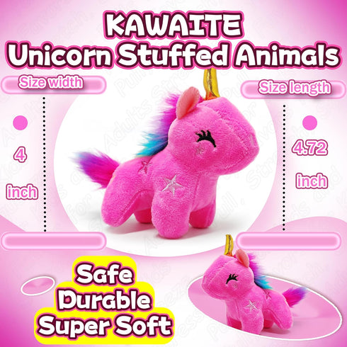 Pink Unicorn Stuffed Animals for Girls and Boys, Cute Plush Toys Keychain, Soft Mini Plush Toy for Children's Day Gifts
