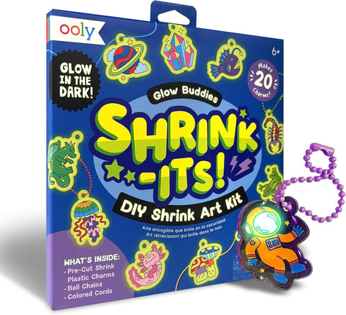 Ooly 28 PC DIY Shrinking Art Kit for Kids, 20 Glow in