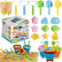 Cozycharm Beach Sand Toys Set for Toddlers, Portable Travel Beach Toys with 3